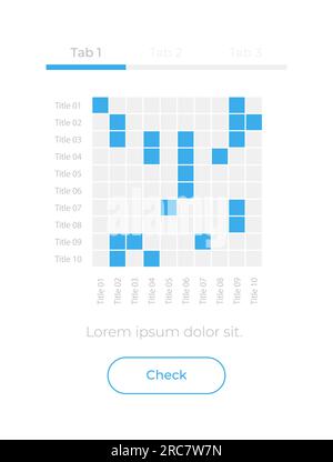 Scattered squares chart UI element template Stock Vector