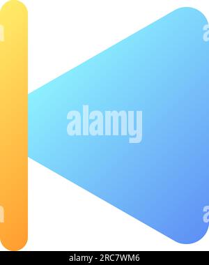 Skip to start pixel perfect flat gradient color ui icon Stock Vector