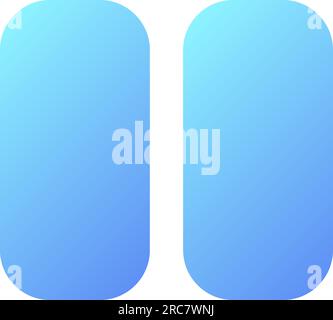 Pause pixel perfect flat gradient color ui icon Stock Vector