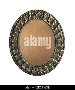 Beautiful empty vintage frame isolated on white Stock Photo