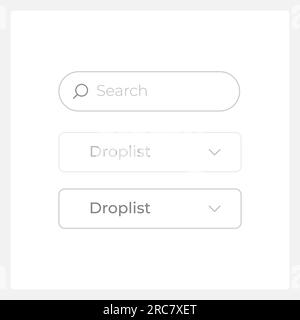 Droplist UI elements kit Stock Vector