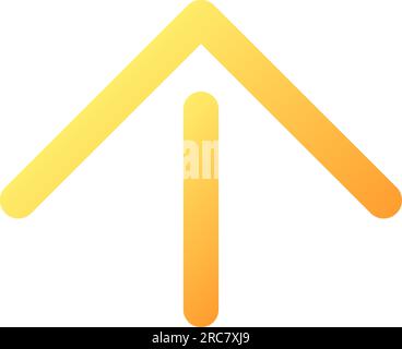 Move upward pixel perfect flat gradient color ui icon Stock Vector