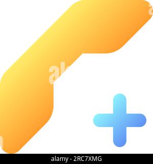 Add new contact pixel perfect flat gradient color ui icon Stock Vector
