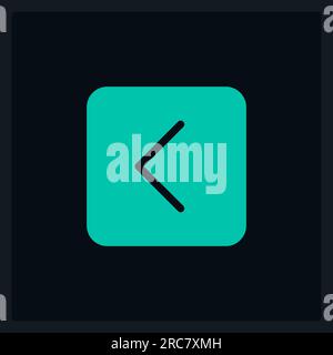 Active undo button UI element template Stock Vector