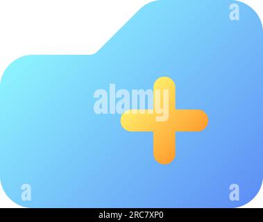 Add to folder pixel perfect flat gradient color ui icon Stock Vector