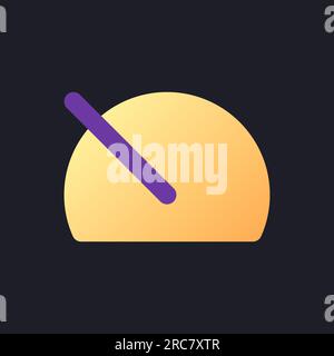 Slow down flat gradient fill ui icon for dark theme Stock Vector