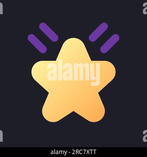 Effect flat gradient fill ui icon for dark theme Stock Vector