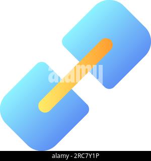 Hyperlink pixel perfect flat gradient color ui icon Stock Vector