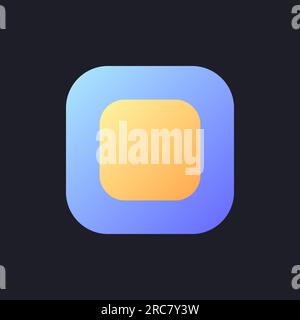 Background template flat gradient fill ui icon for dark theme Stock Vector
