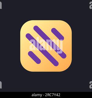 Add background flat gradient fill ui icon for dark theme Stock Vector