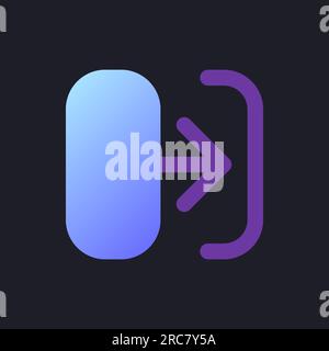 Transition flat gradient fill ui icon for dark theme Stock Vector