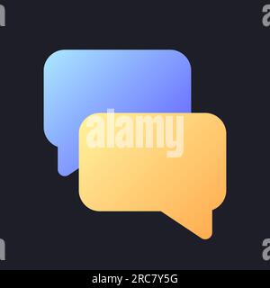 Messenger flat gradient fill ui icon for dark theme Stock Vector