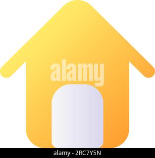 Home page pixel perfect flat gradient color ui icon Stock Vector