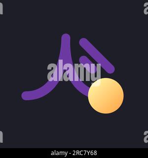 Animation flat gradient fill ui icon for dark theme Stock Vector