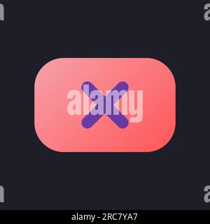 Remove background flat gradient fill ui icon for dark theme Stock Vector