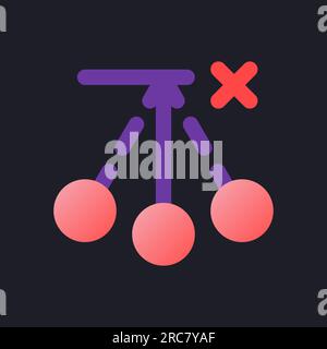 Remove pendulum effect flat gradient fill ui icon for dark theme Stock Vector
