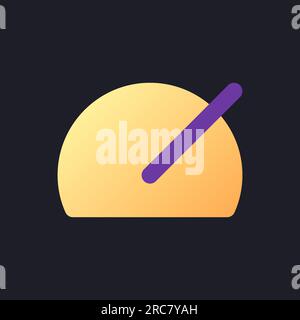 Speed up flat gradient fill ui icon for dark theme Stock Vector