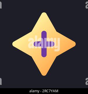 Blink transition flat gradient fill ui icon for dark theme Stock Vector