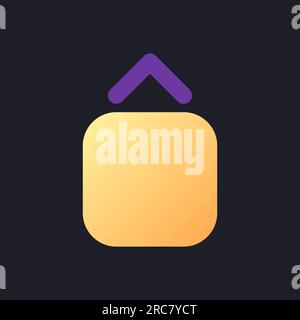 Jump animation flat gradient fill ui icon for dark theme Stock Vector
