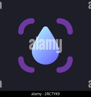 Blur transition flat gradient fill ui icon for dark theme Stock Vector