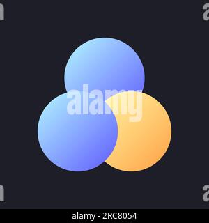 Filter flat gradient fill ui icon for dark theme Stock Vector