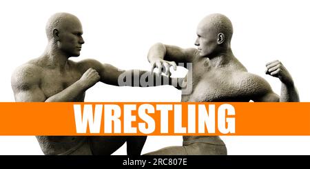 Wrestling Classes Training Fighting Concept Background Stock Photo