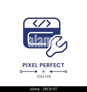 Website builder black solid desktop icon Stock Vector
