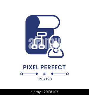 Project management black solid desktop icon Stock Vector