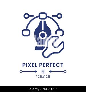 Design tools black solid desktop icon Stock Vector