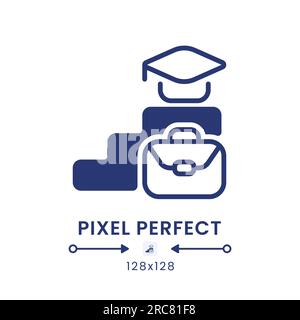 Learning and development black solid desktop icon Stock Vector