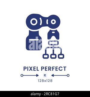 Process automation black solid desktop icon Stock Vector