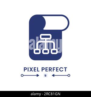 Project plan black solid desktop icon Stock Vector