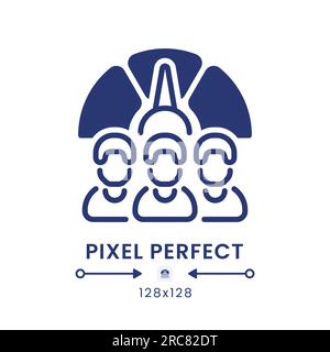Performance management black solid desktop icon Stock Vector