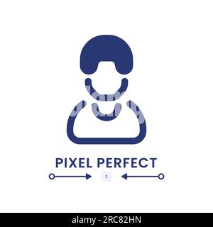 Employee black solid desktop icon Stock Vector