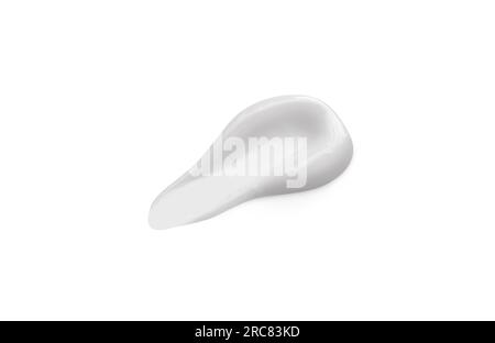 Smeared Cream Isolated on a White Background with Clipping Path. #smeared cream #cosmetic Stock Photo