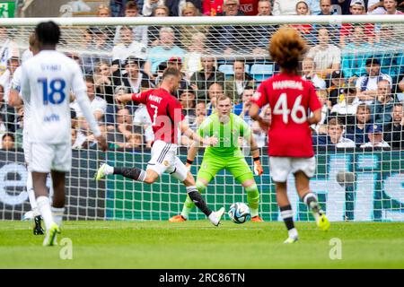 Oslo 20230504.Leeds United goalkeeper Kristoffer Klaesson during the training match against Manchester United at Ullevaal Stadium. Photo: Frederik Ringnes / NTB Stock Photo