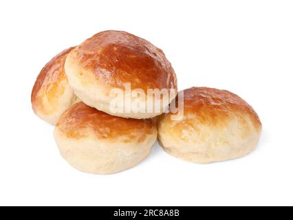 Tasty scones prepared on soda water isolated on white Stock Photo