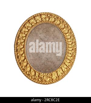 Beautiful empty vintage frame isolated on white Stock Photo