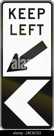 Chevron alignment warning sign Stock Photo - Alamy