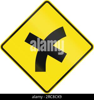 An Australian warning traffic sign - Intersection at dual carriageway ...