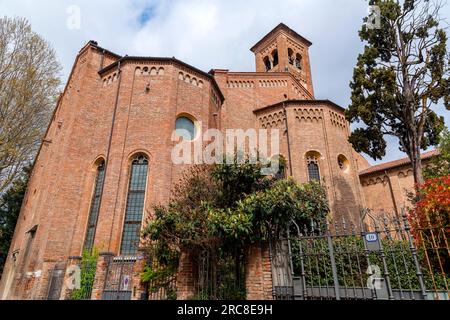 Padua, Italy - APR 4, 2022: Chiesa degli Eremitani, or Church of the Hermits is a former Augustinian, 13th century Gothic style church in Padua, Italy Stock Photo
