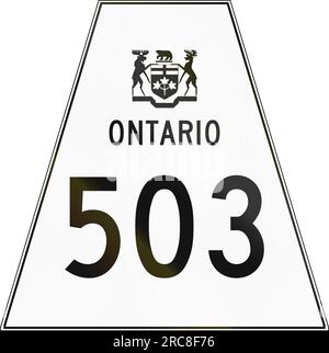 Canadian highway shield of Ontario highway number 503. Stock Photo