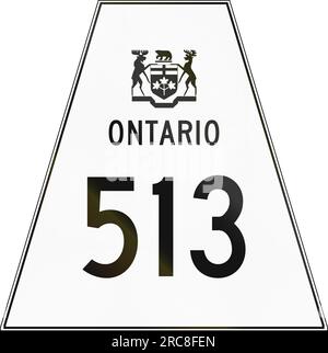 Canadian highway shield of Ontario highway number 513. Stock Photo