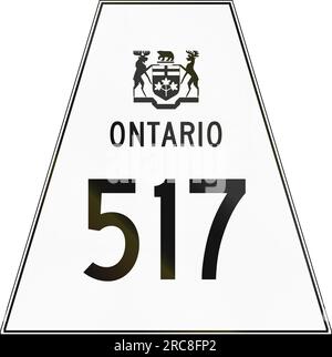 Canadian highway shield of Ontario highway number 517. Stock Photo