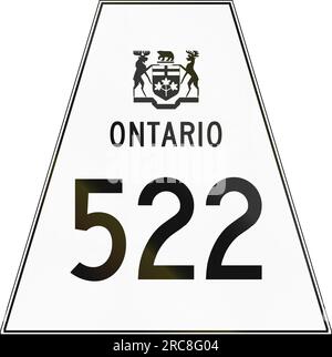 Canadian highway shield of Ontario highway number 522. Stock Photo