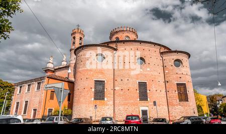 Padua, Italy - April 4, 2022: Madonna Addolorata al Torresino, or Santa Maria del Pianto or Santa Maria del Torresino Roman Catholic parish church loc Stock Photo