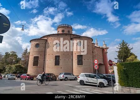 Padua, Italy - April 4, 2022: Madonna Addolorata al Torresino, or Santa Maria del Pianto or Santa Maria del Torresino Roman Catholic parish church loc Stock Photo