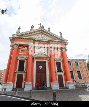 Padua, Italy - April 4, 2022: Madonna Addolorata al Torresino, or Santa Maria del Pianto or Santa Maria del Torresino Roman Catholic parish church loc Stock Photo