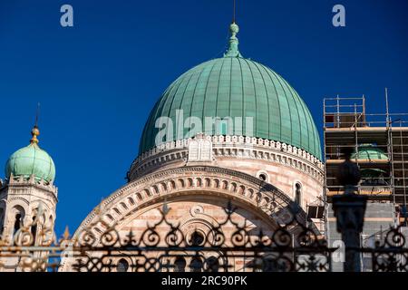 Florence, Italy - April 5, 2022: The Great Synagogue of Florence or Tempio Maggiore is one of the largest synagogues in South-central Europe, situated Stock Photo