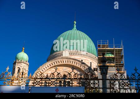 Florence, Italy - April 5, 2022: The Great Synagogue of Florence or Tempio Maggiore is one of the largest synagogues in South-central Europe, situated Stock Photo